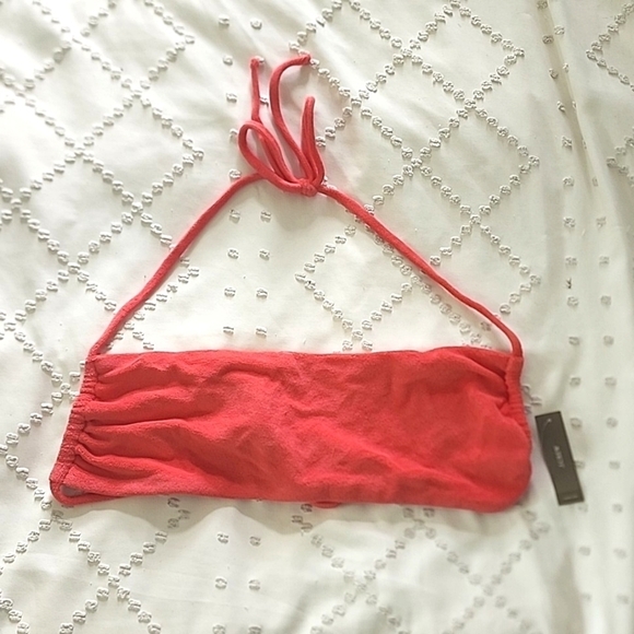 Nwt J. Crew Terry Bandeau Bikini top size 2x - Picture 1 of 3